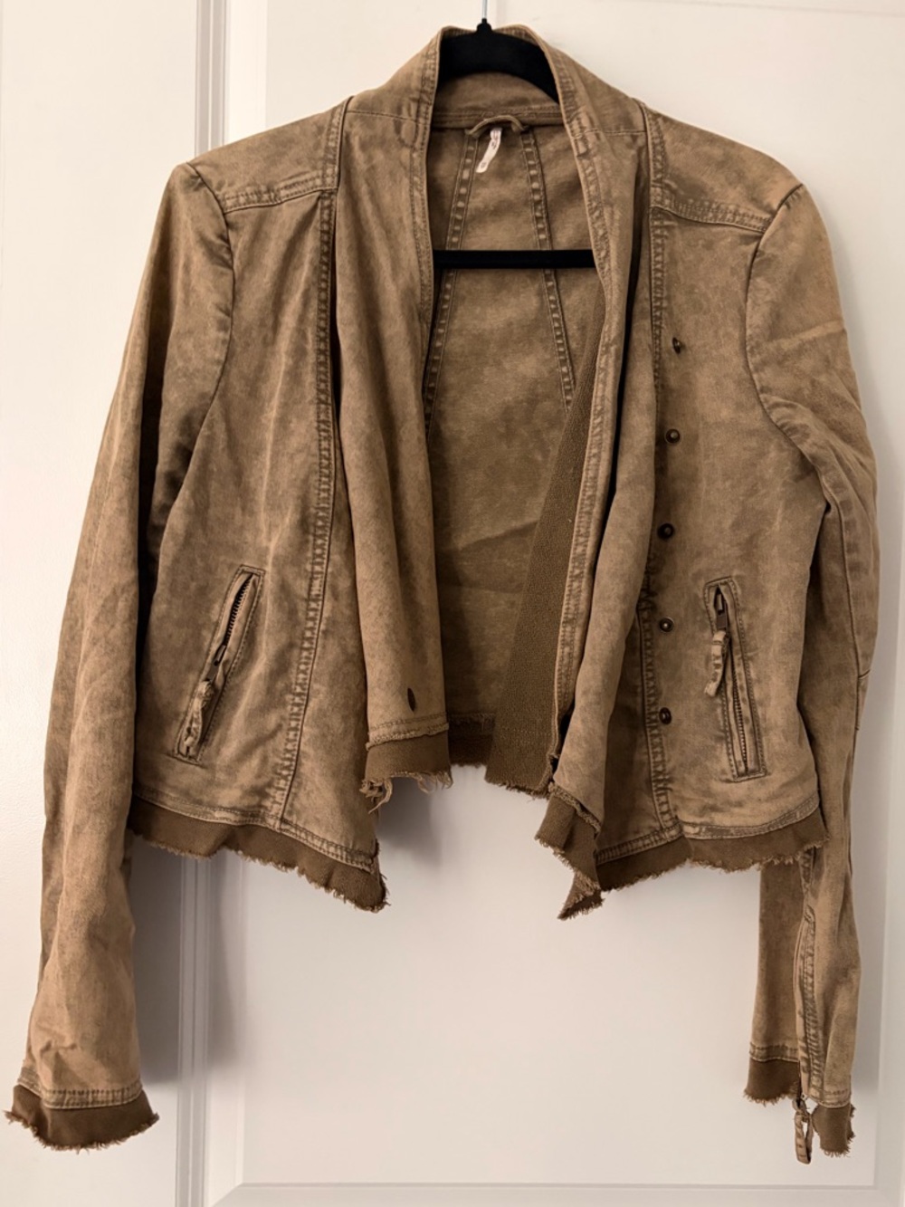 Free People Collapsing Twill Military Jacket - XS